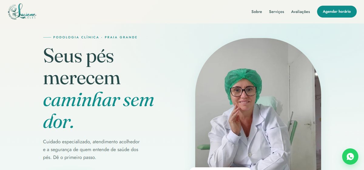 Podóloga Luciene Leles — site